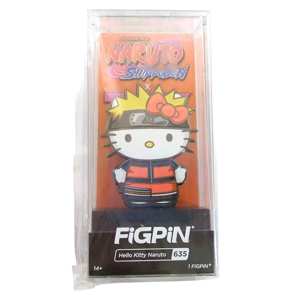 FiGPiN 635 Hello Kitty x Naruto Shippuden Crossover Pin NEW In Case
